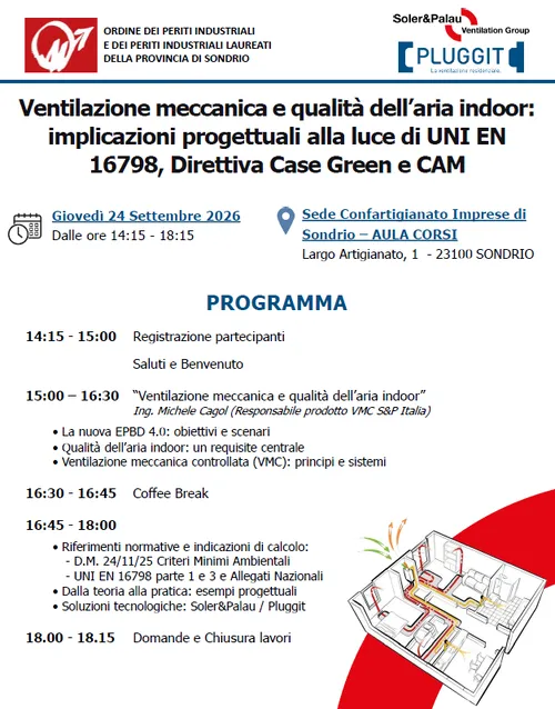 Ventilazione meccanica e qualità dell' aria indoor: implicazioni progettuali alla luce di UNI EN 16798, Direttiva Case Green e CAM