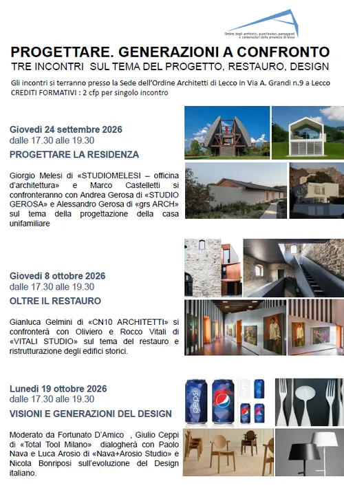 Progettare generazioni a confronto | Ciclo di incontri